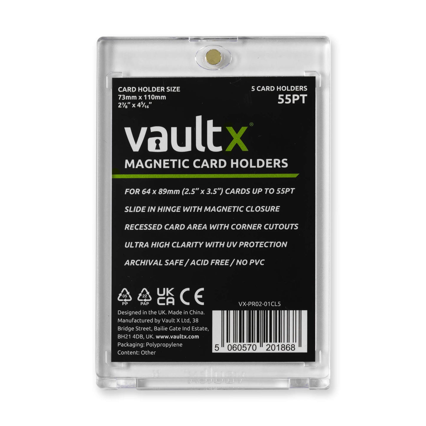 Vault X Magnetic Card Holders 55pt One Touch