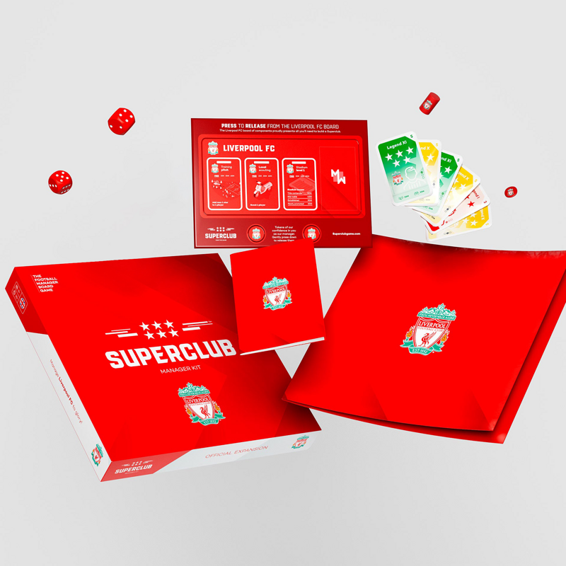 Superclub Liverpool Manager Kit folder and cards