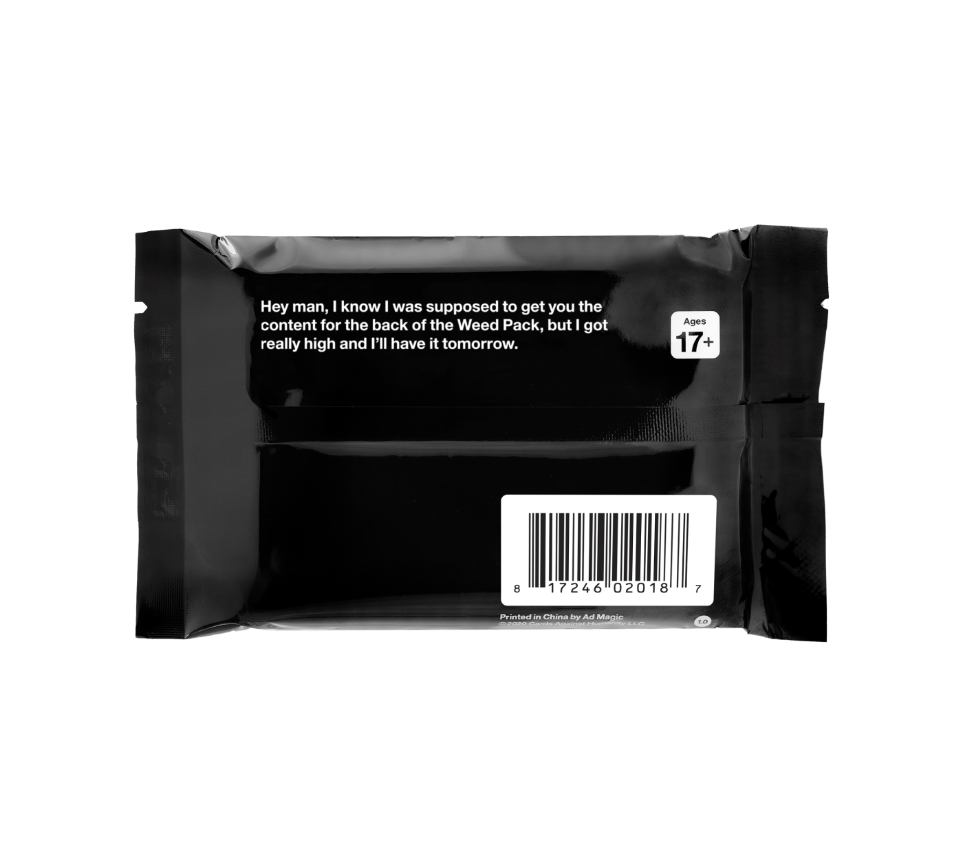Cards Against Humanity Weed Pack back