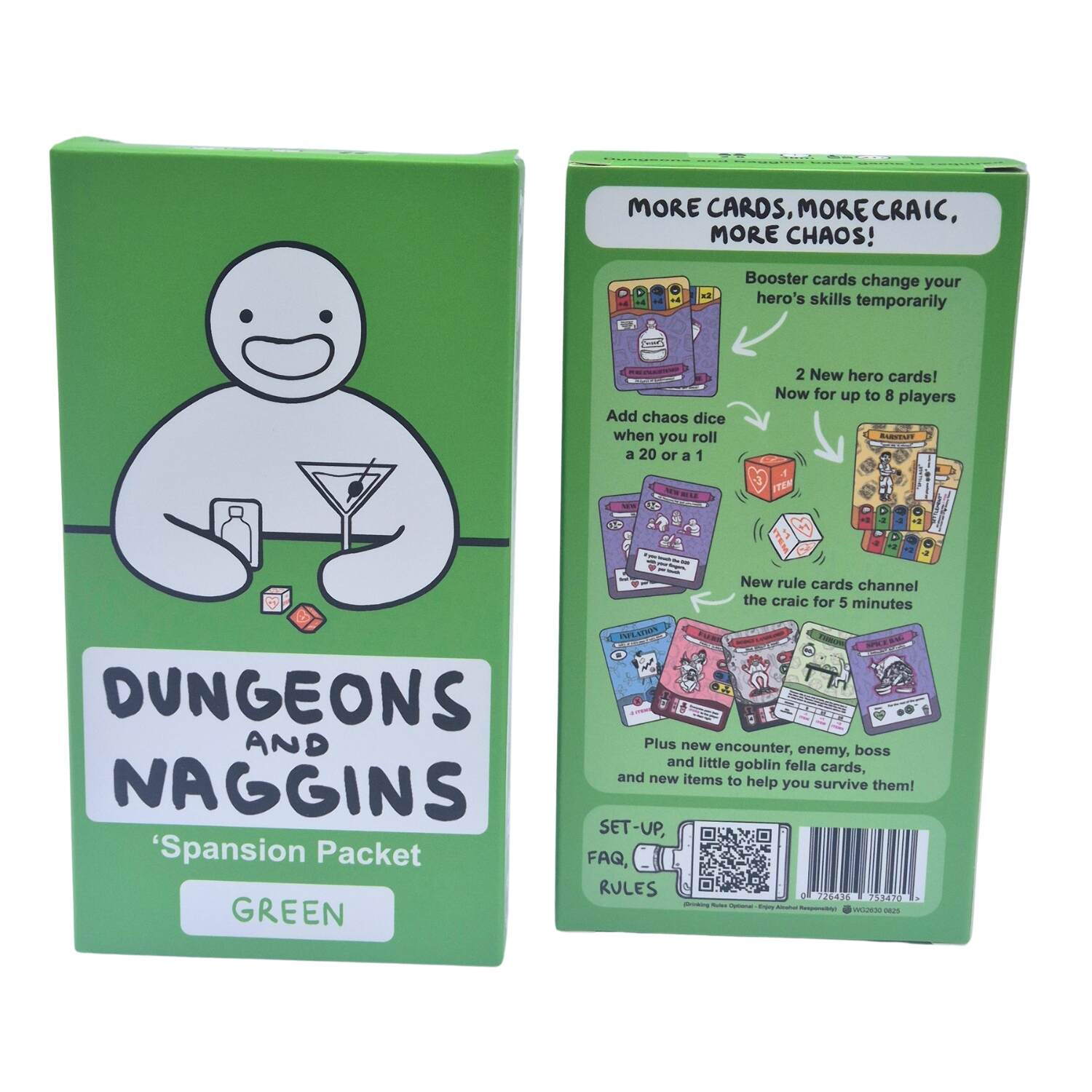 Dungeons and Naggins Spansion Packet cards
