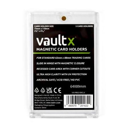 Vault X Magnetic Card Holders 55pt for Trading Cards One Touch Hard Cases with UV Protection Clear Display for Collectible Card Games Sports TCG