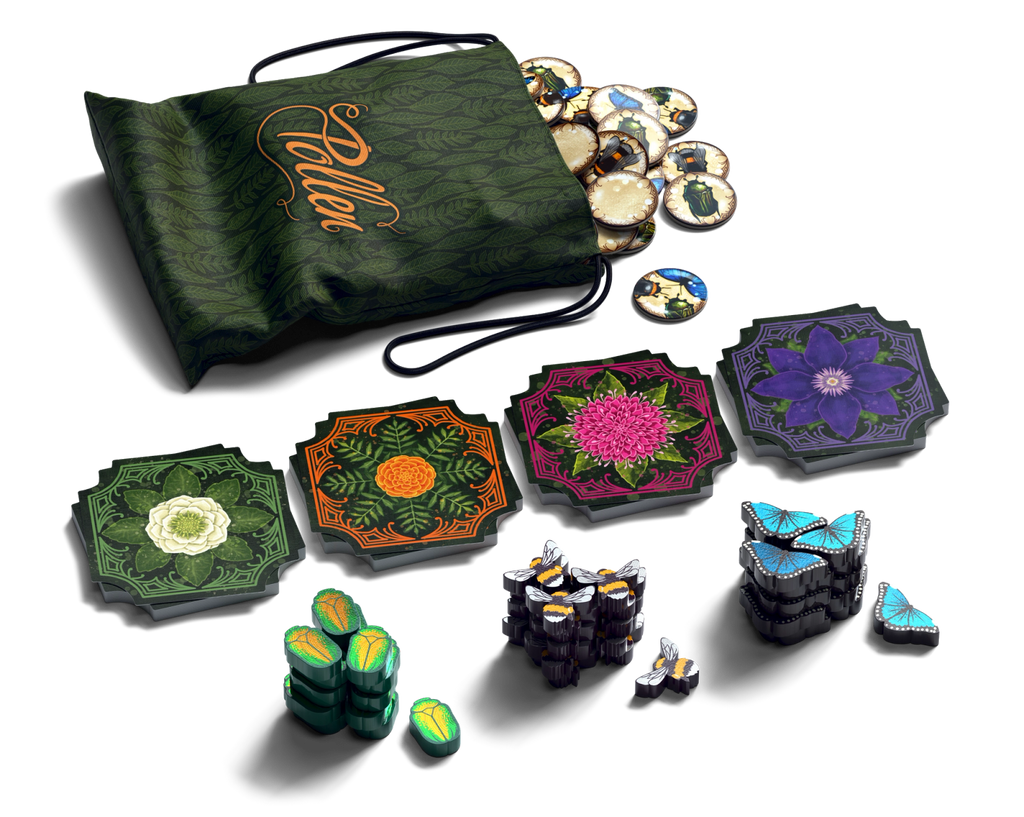 Pollen meeples and pieces