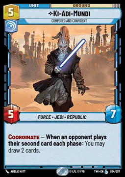 Ki-Adi-Mundi, Composed and Confident