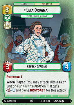 Leia Organa, Pilots, To Your Stations (V.1)