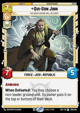 Qui-Gon Jinn, The Negotiations Will Be Short (V.1)