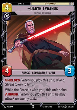 Darth Tyranus, Servant of Sidious (V.1)