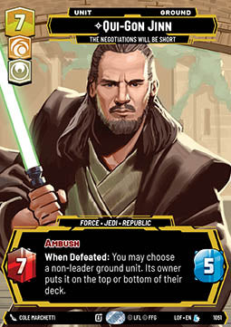 Qui-Gon Jinn, The Negotiations Will Be Short (V.3)