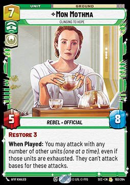 Mon Mothma, Clinging to Hope (V.1)