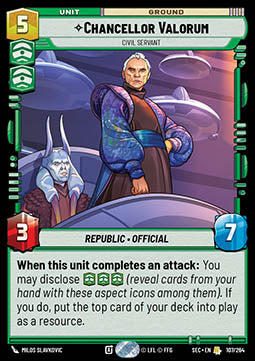 Chancellor Valorum, Civil Servant (V.1)