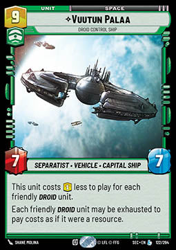 Vuutun Palaa, Droid Control Ship (V.1)
