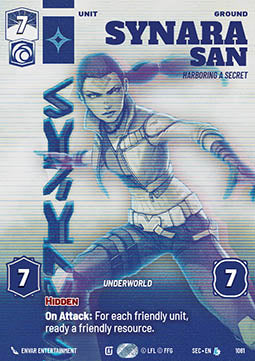 Synara San, Harboring a Secret (V.2)