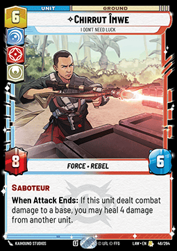 Chirrut Îmwe, I Don't Need Luck