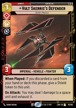 Vult Skerris's Defender, Secret Project