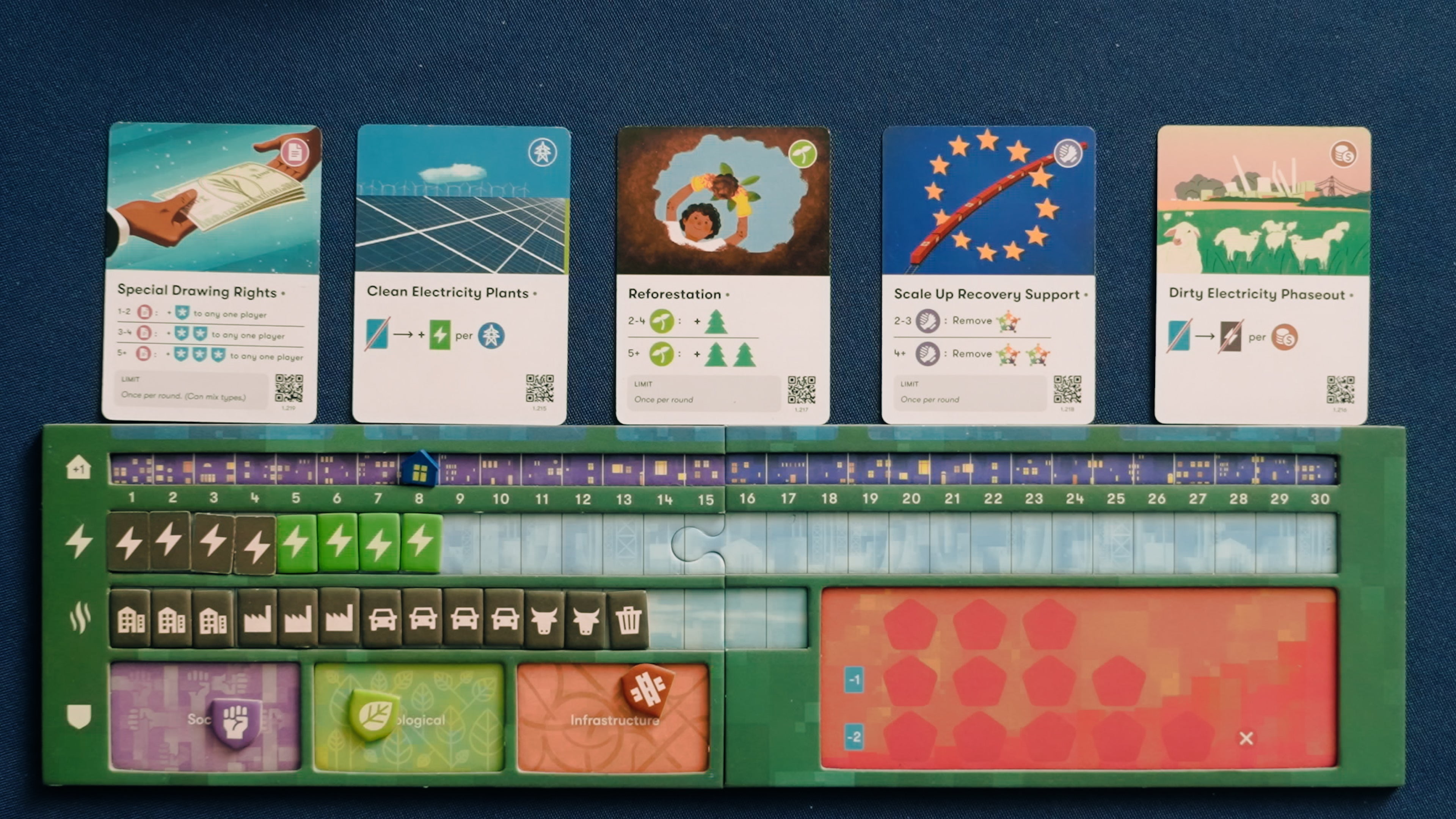 Daybreak board and cards
