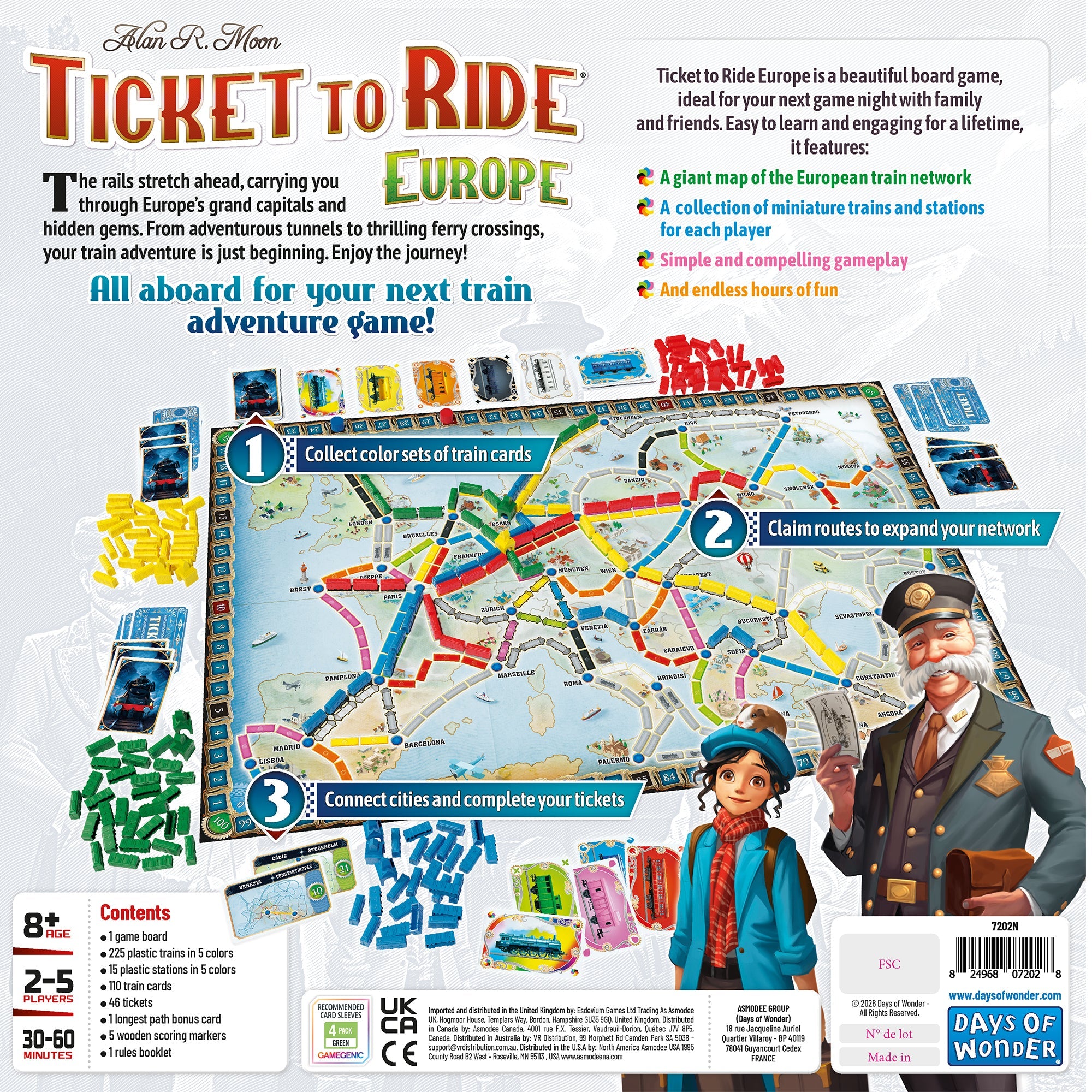 Ticket to Ride: Europe box back