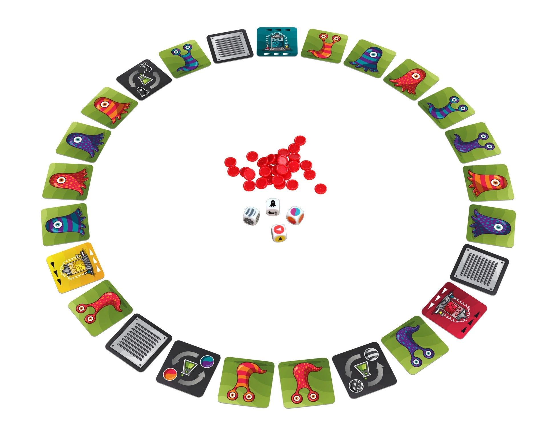 Panic Lab game components close-up