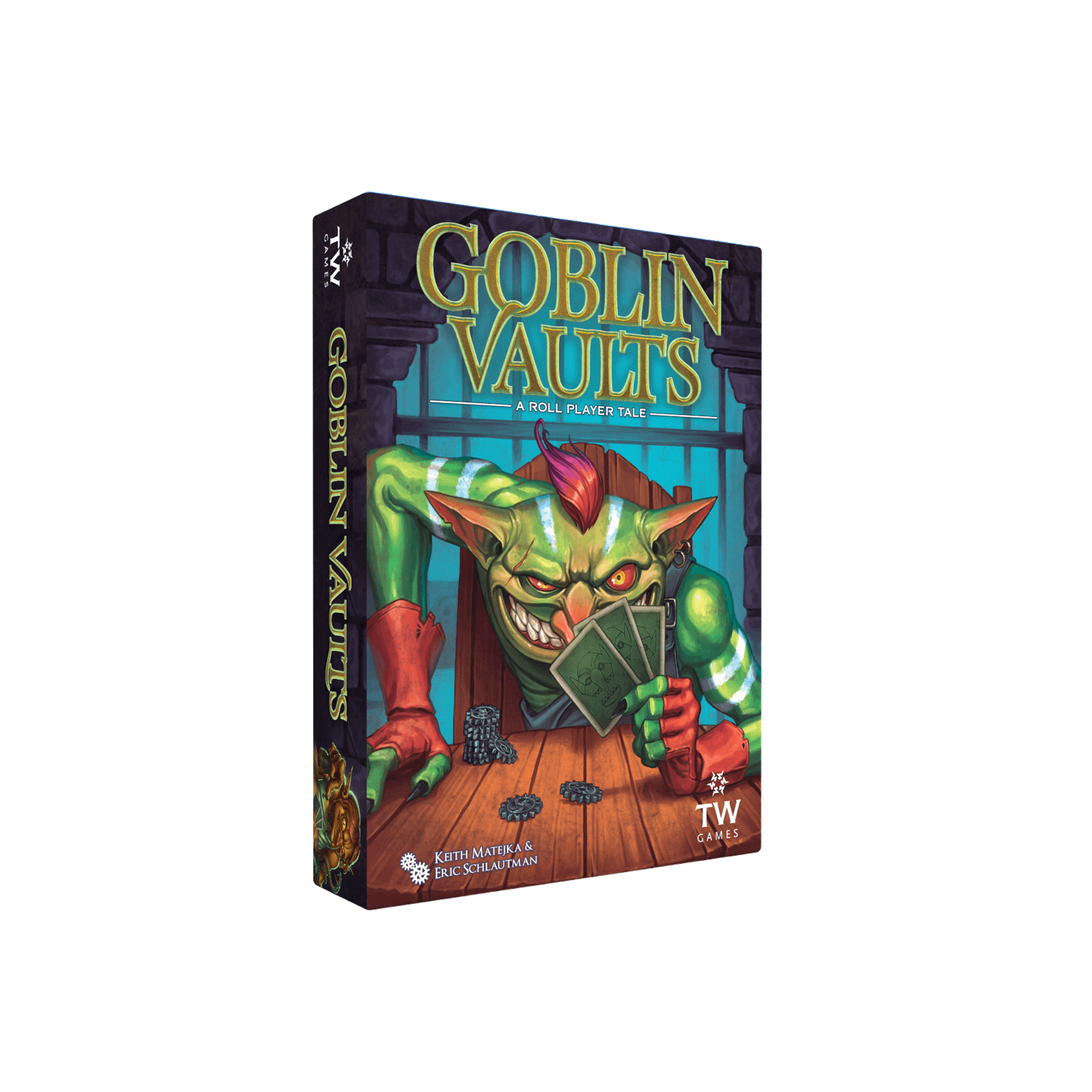 Goblin Vaults card game box front, Thunderworks Games