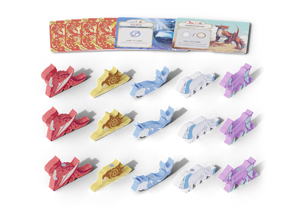 Crew Set expansion contents: 15 crew meeples and nine Crew cards