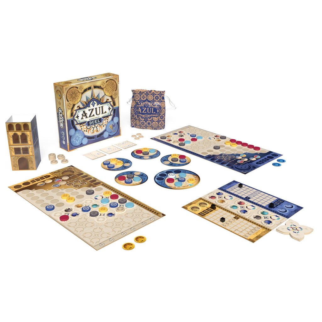 Azul Duel components and boards