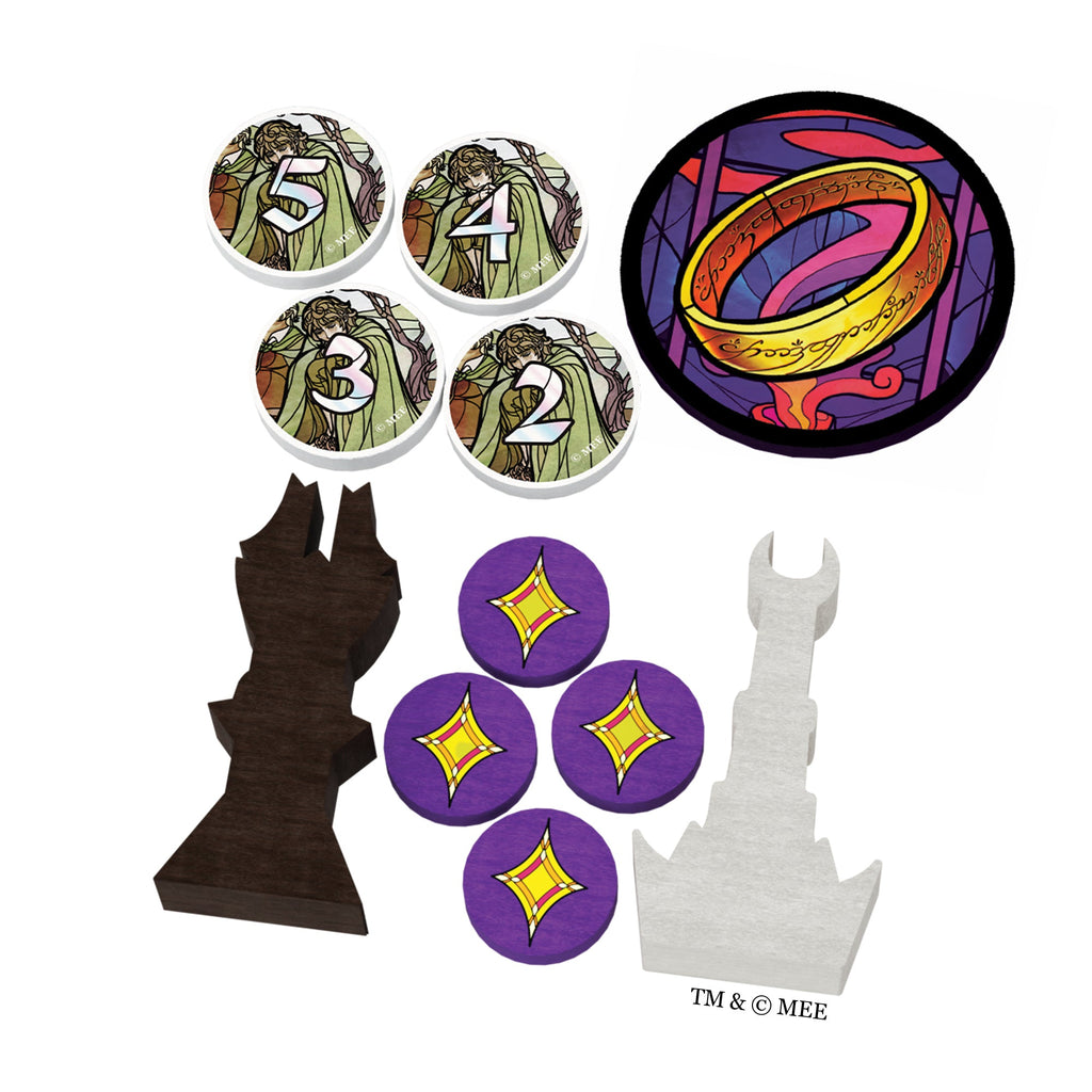 The Two Towers Trick-Taking Game components