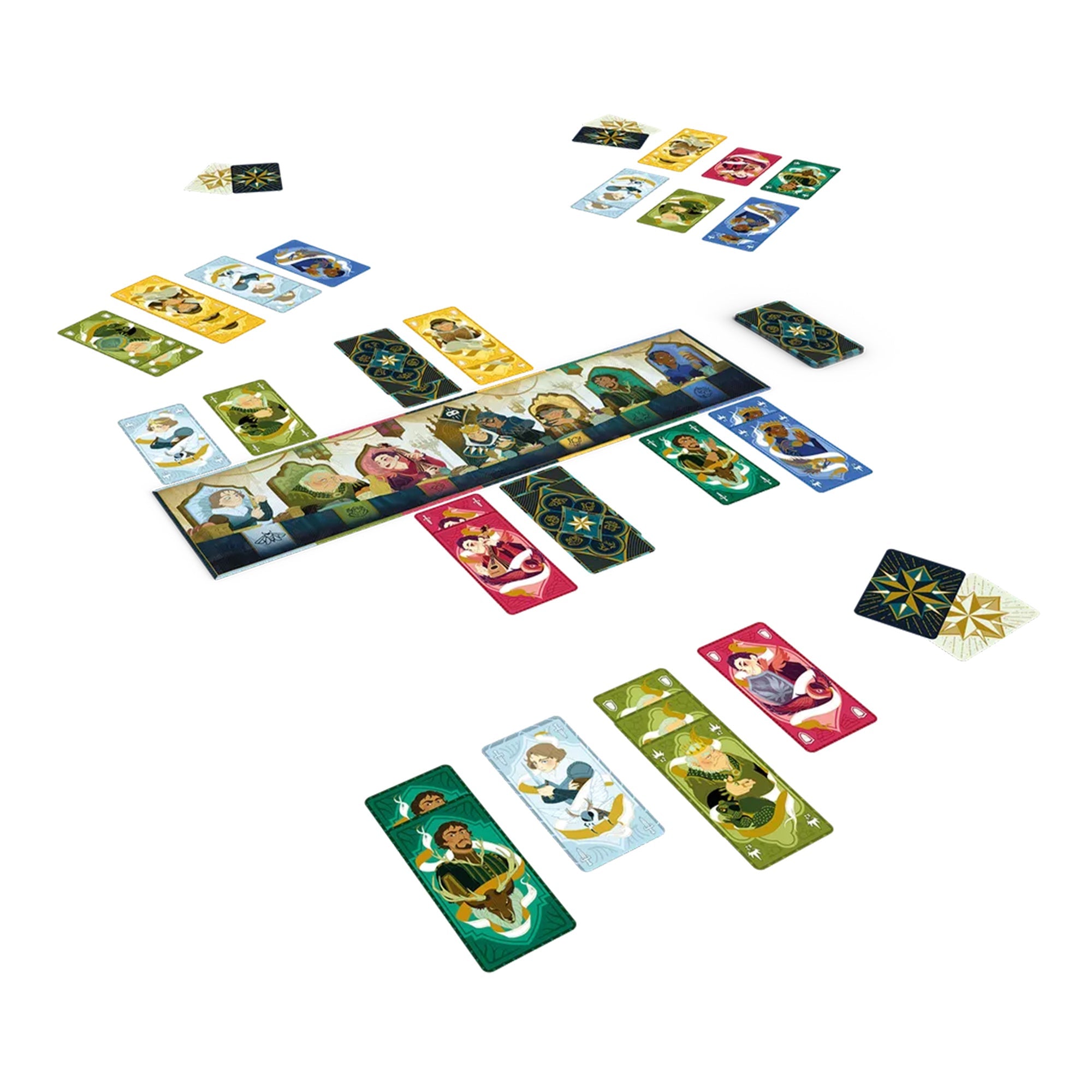 Courtisans setup with cards and mat