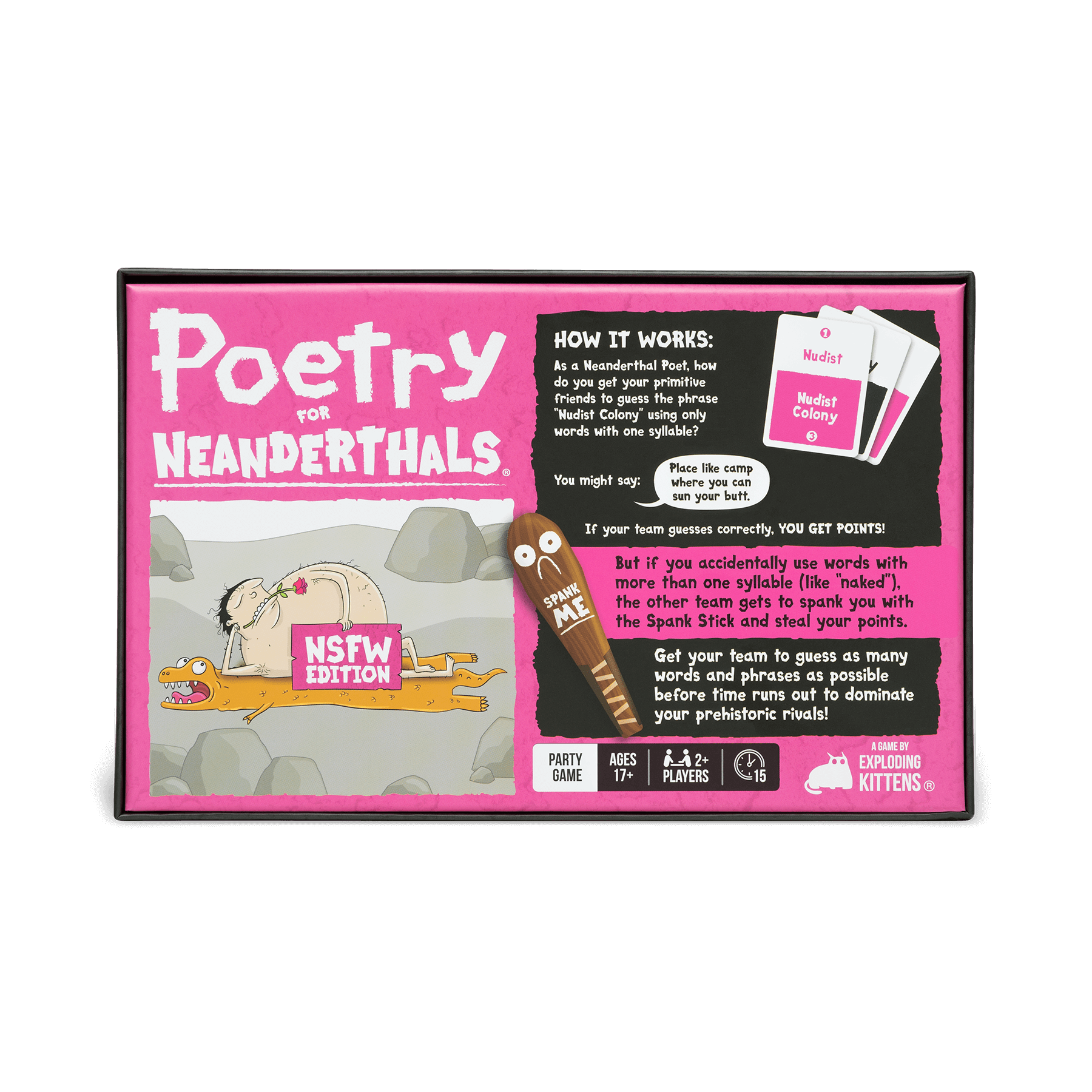 Poetry for Neanderthals NSFW Edition box back