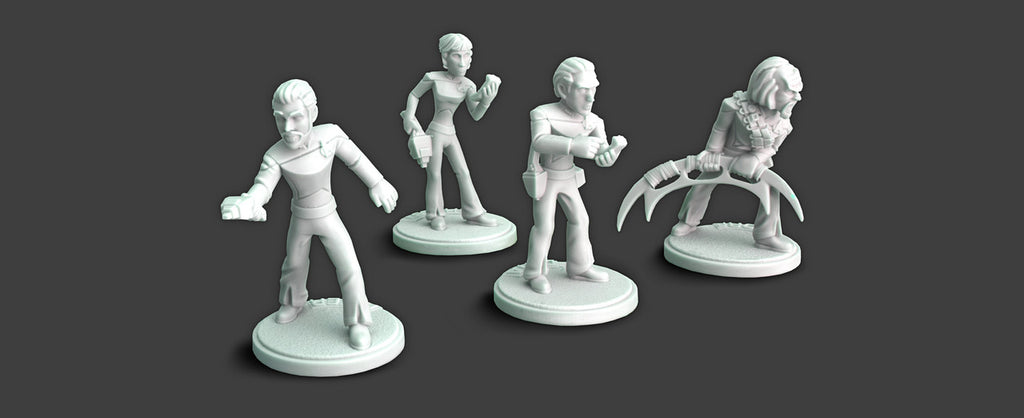 Riker away team miniatures
