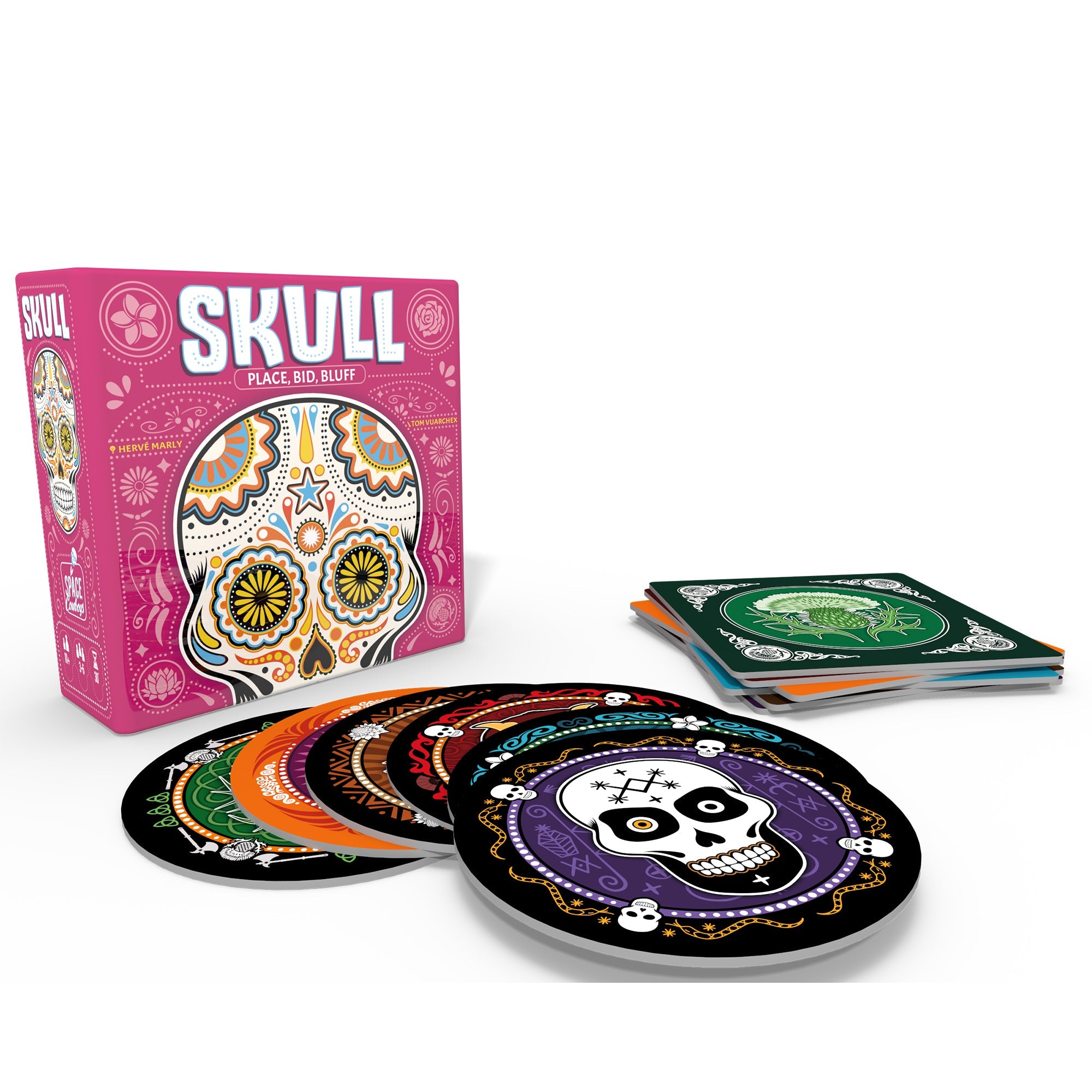 Skull box and contents