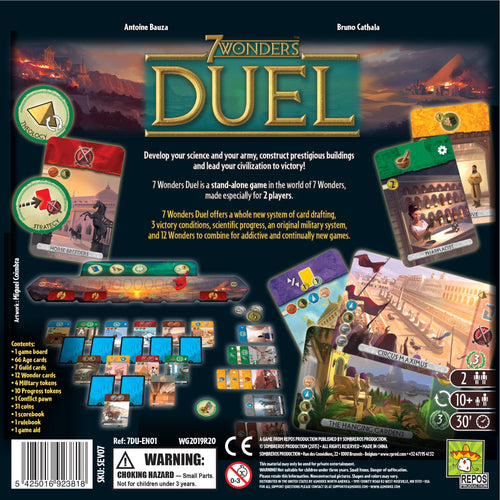 7 Wonders Duel back of box