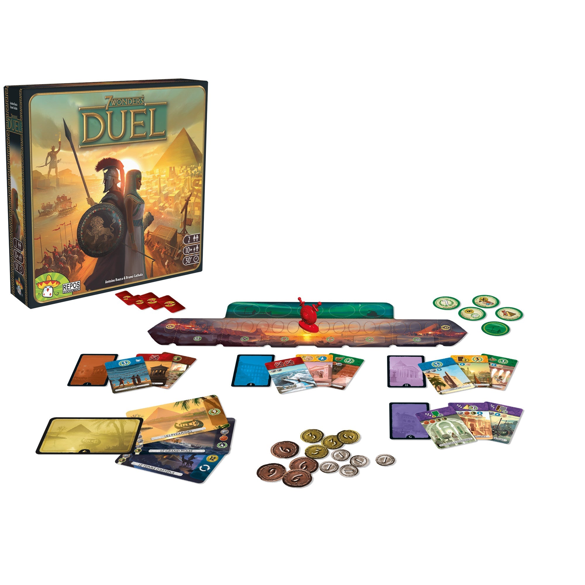 7 Wonders Duel box and contents