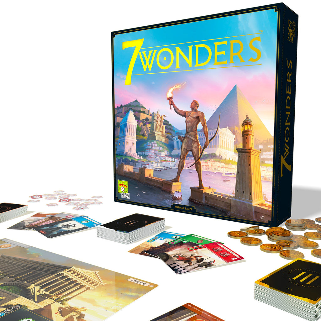 7 Wonders components and cards