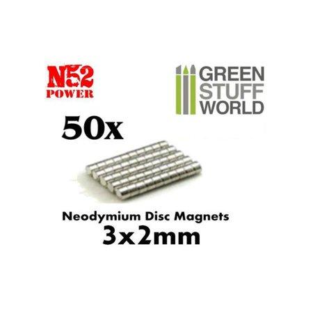 N52 Neodymium Magnets 3x2mm - 50ct New