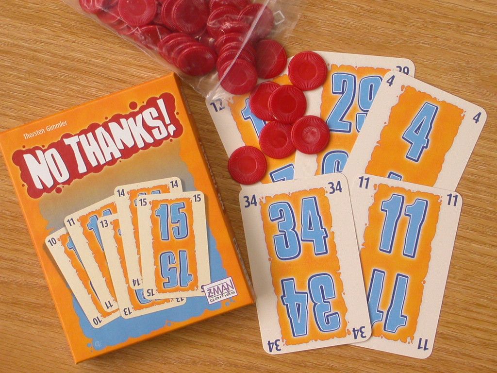 No Thanks! cover, cards and chips