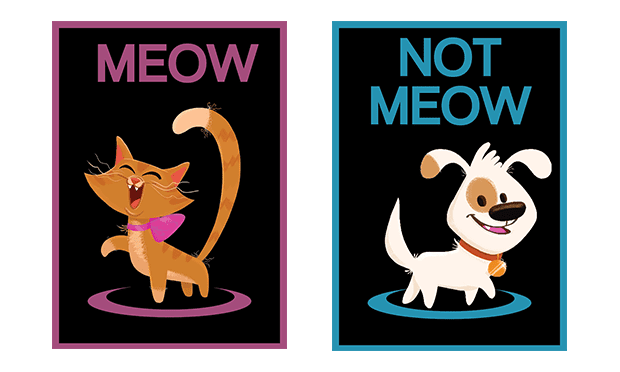 Meow card game box