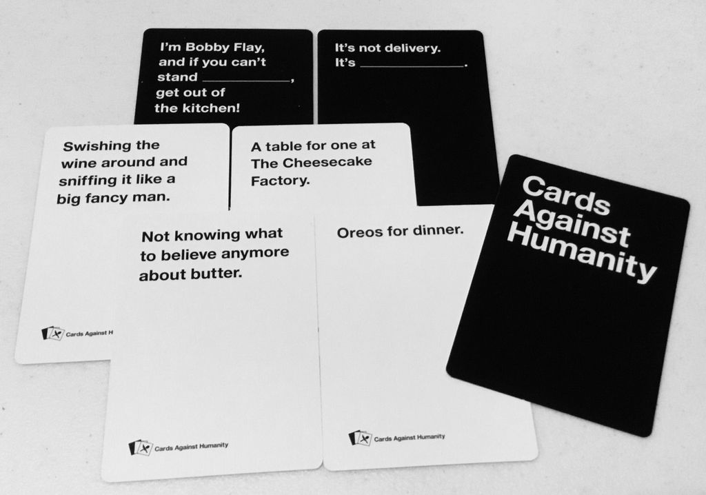 Cards Against Humanity Food Pack sample cards