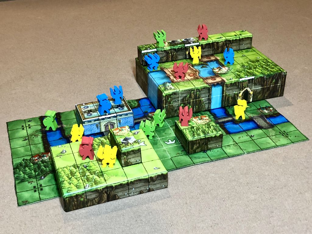 Tiny Epic Tactics heroes in the woodlands