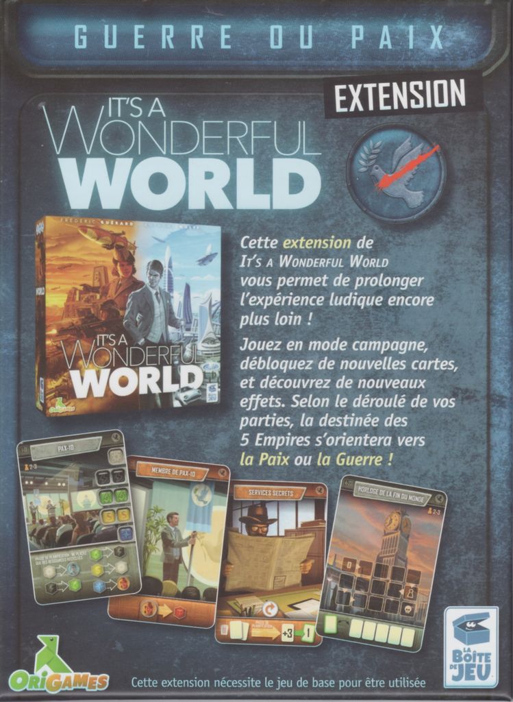 It's a Wonderful World War or Peace cards