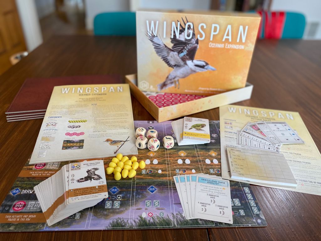 Wingspan Oceania all components