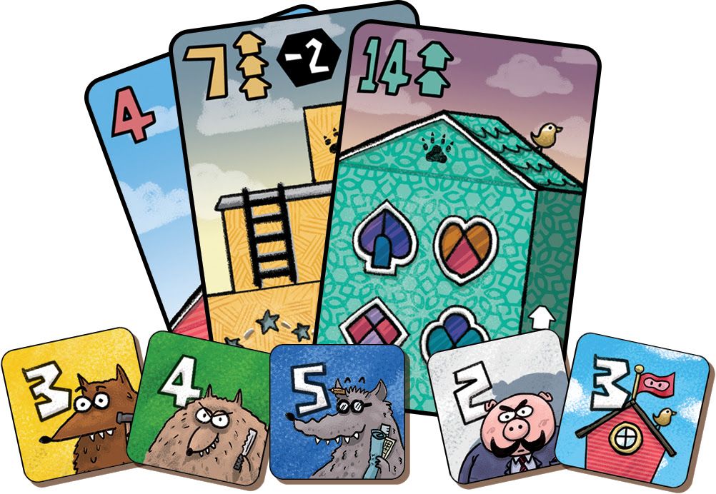 The Three Little Wolves sample cards