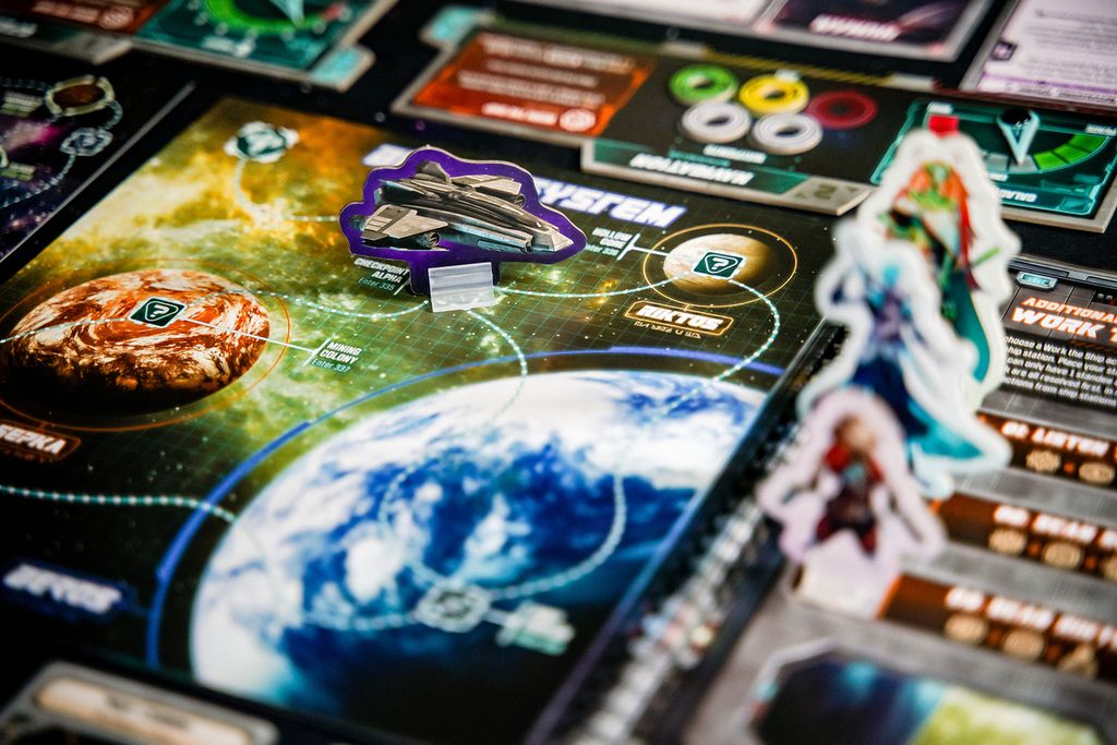 Wandering Galaxy ship on nebula