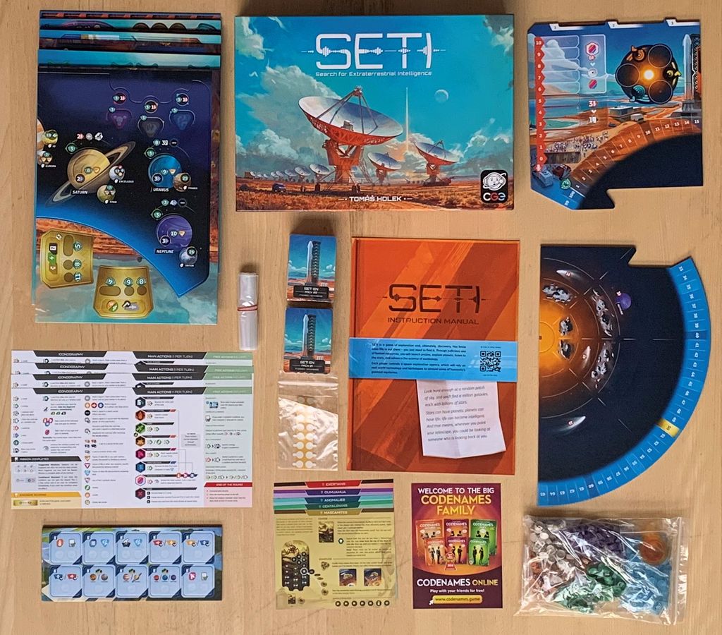 SETI box and contents