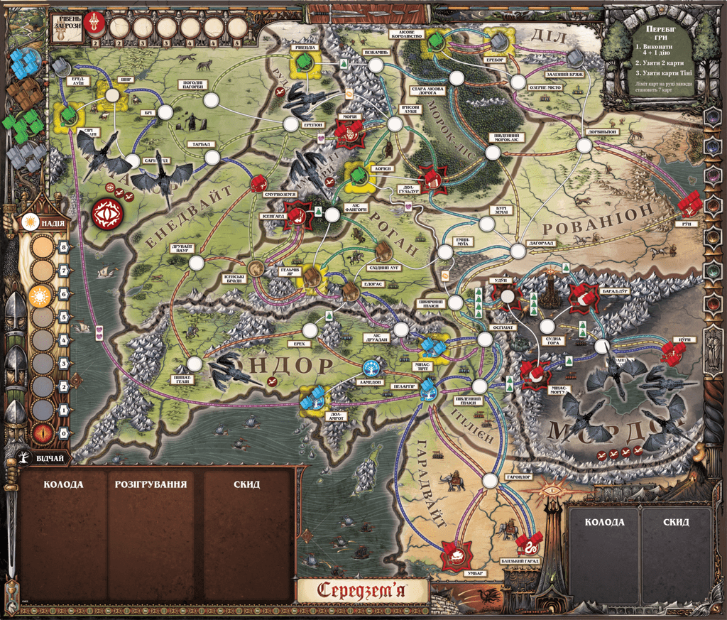 Fate of the Fellowship game board